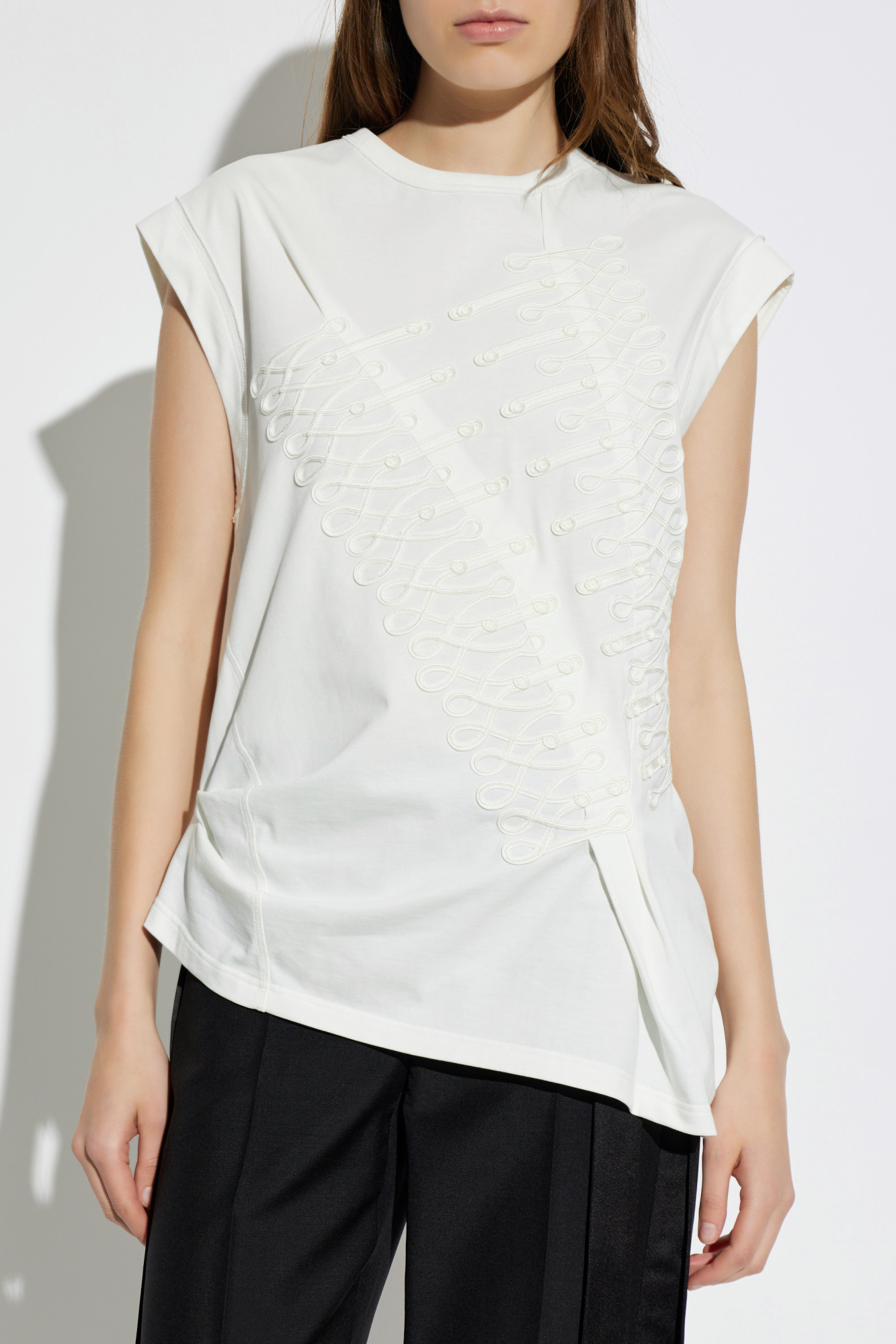 Alexander McQueen Asymmetrical cut top | Women's | Vitkac